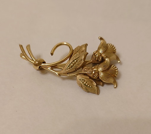 Vintage nål i gull doublé