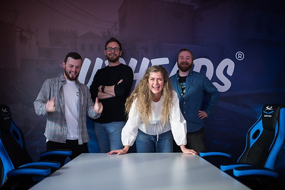 Kristine med gjengen - vår fantastiske markedssjef som er potensiell kollega