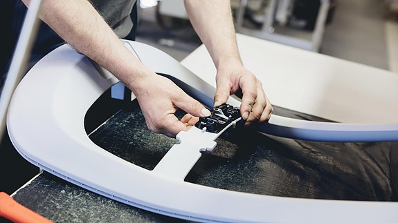 Assembly of lumbar support