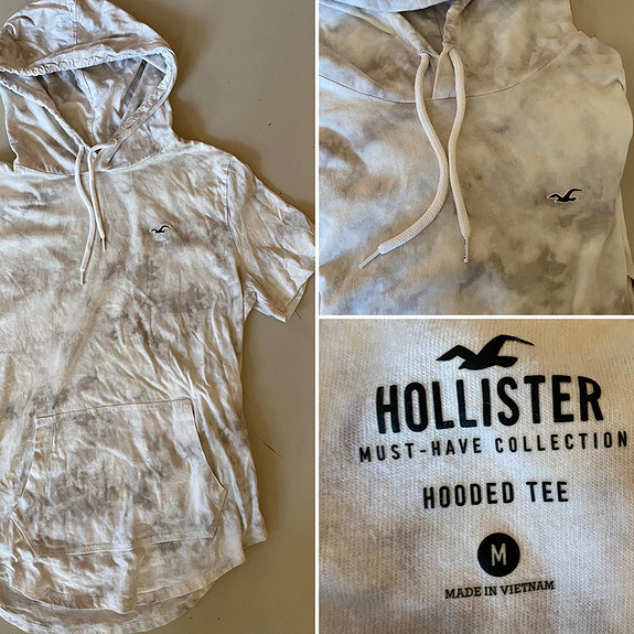 hollister hooded t shirt