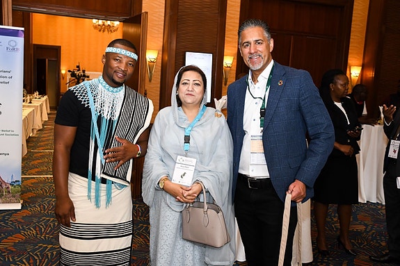 Leader of the Steering Group, Abid Raja, together with board members.
