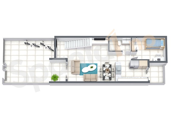 3D Planskisse - 1.etg