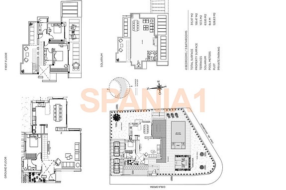 Plantegning av villaen