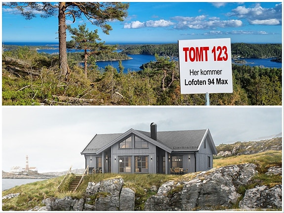 På tomt 123 bygger vi nå Lofoten 94 Max fra Nordlyshytter - Innflytningsklar i løpet av mai 2024!