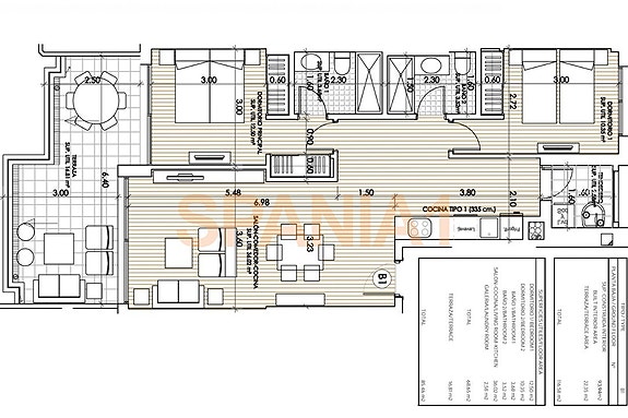 Alle leilighetene har lik plantegning inne, men ulik størrelse på terrasse.