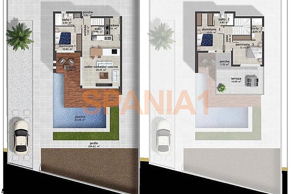 Plantegning av villaen