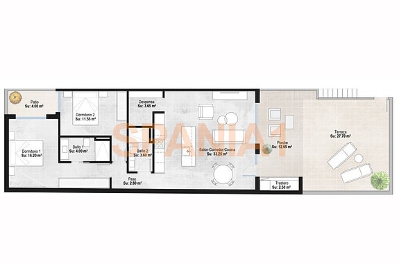 Plantegning av leiligheten