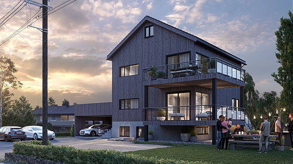 Illustrasjon av omsøkt fasade