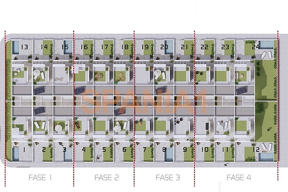 Prosjektet består av 24 rekkehus