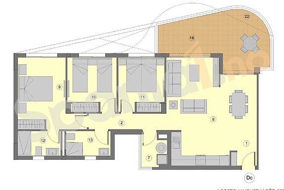 Plantegning av leiligheten