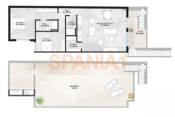 Plantegning av leiligheten