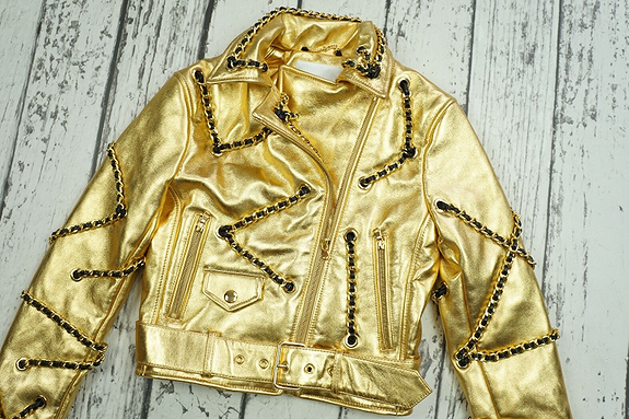 Moschino h&m gold discount jacket