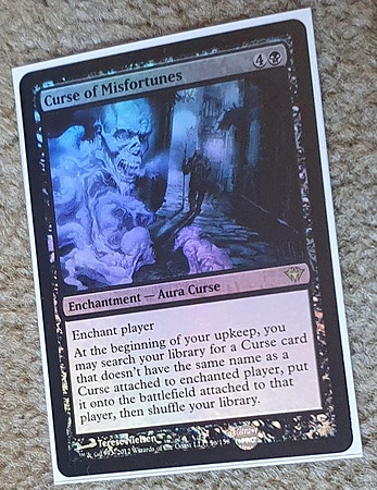 Magic the gathering kort. Curse of Misfortunes FOIL