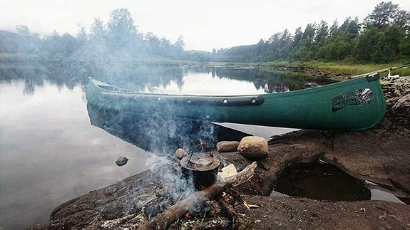 Kanopadling og fiske