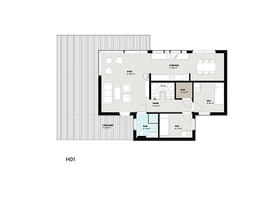 Planløsning hovedplan.