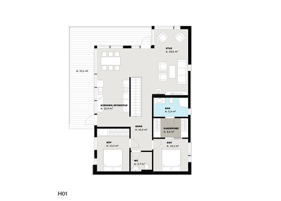 Planløsning hovedplan