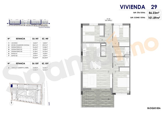 Plantegning - leilighet med 3 soverom