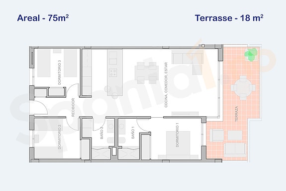 Plantegning leilighet 3-1-4