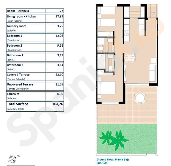 Plantegning leilighet på bakkeplan