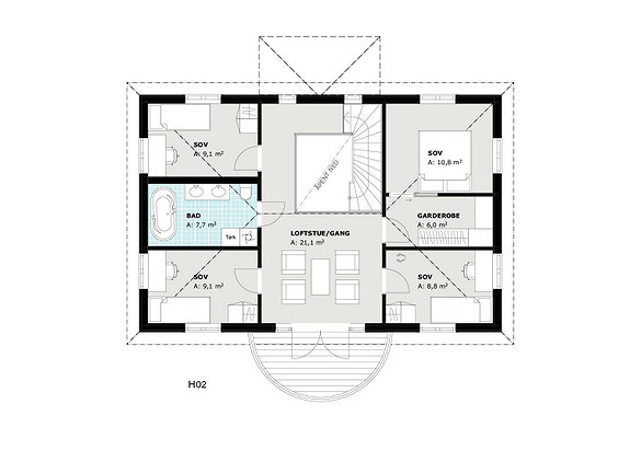 Planløsning 2. etasje