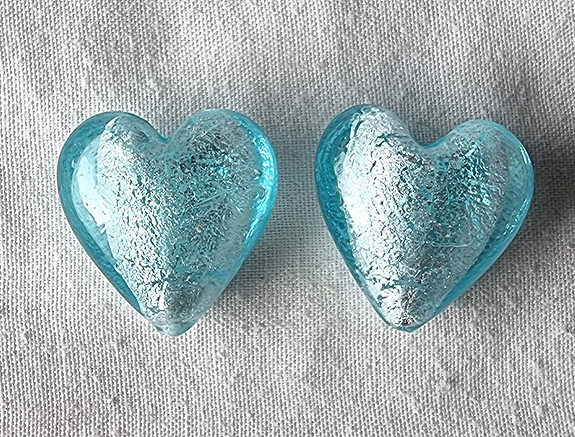 Lined Heart Beads