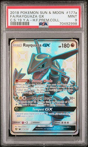 2019 Pokemon Hidden Fates Shiny Rayquaza GX 177A BGS 10 PRISTINE Ultra  Premium