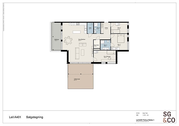 Leil A401 Trehus Rekke 1