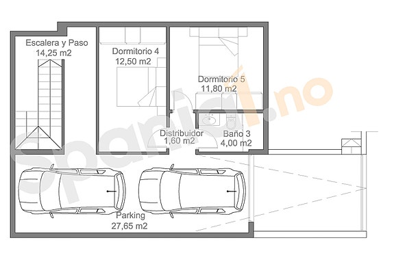 Plantegning innredet underetasje