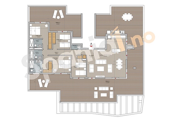 Plantegning - Penthouse med 4 soverom