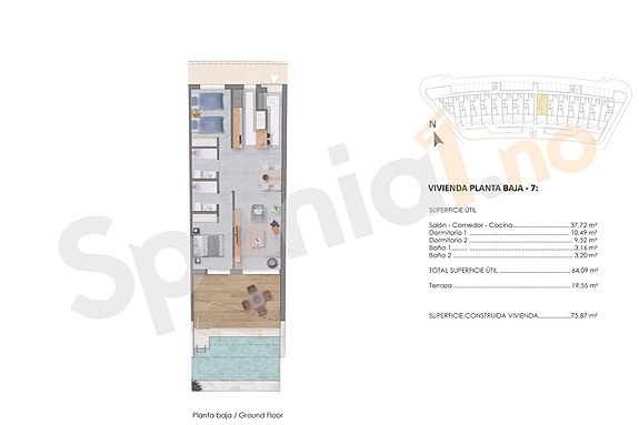 Plantegning leilighet på bakkeplan