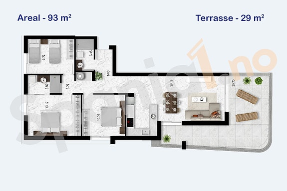 Plantegning leilighet #7