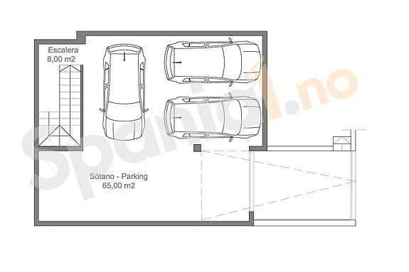 Plantegning uinnredet underetasje