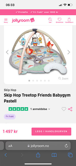 Skip hop treetop friends babygym sale pastell