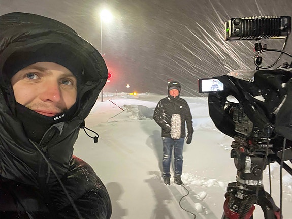 Fra liverapportering i uvær.