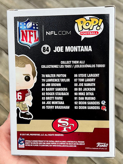 Funko Pop! NFL LEGENDS SF 49ers: Joe Montana #84 – BoomLoot