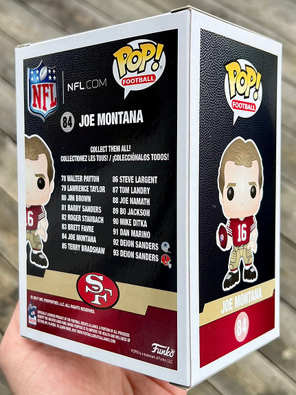 Funko Pop! Football Joe Montana (Holo Sticker), San Francisco 49ers, NFL  (84)