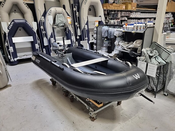 West Alu Rib 310 - Sort/Grå - PERFEKT som jolle- og hyttebåt!!