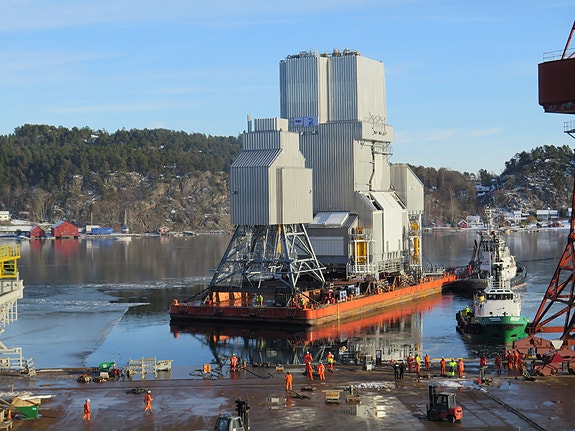 Barge transports of drilling modules from our EPC yard AS Nymo