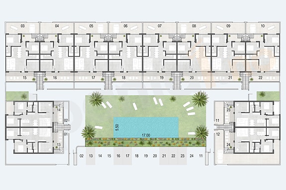 Plantegning boligene