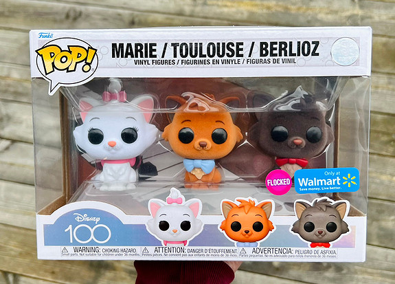 Funko Pop! Disney 100 The Aristocats Flocked Walmart Exclusive Figure 3-Pack