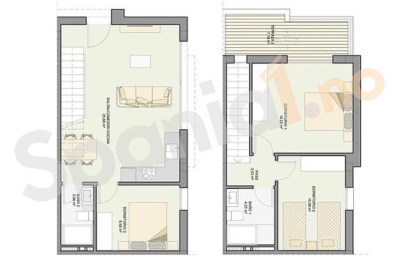 Plantegning med 3 soverom