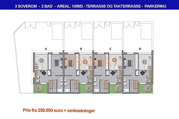Plantegning 2.etasje -  nr. D