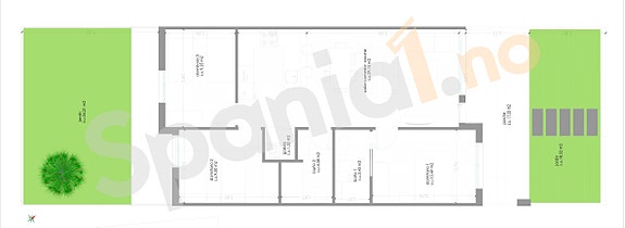 Plantegning leilighet på bakkeplan