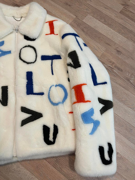 LOUIS VUITTON LV ELECTRIC INTARSIA MINK FUR JACKET