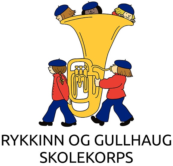 Rykkinn og Gullhaug skolekorps logo