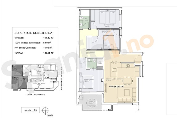 Plantegning leilighet i 3.etg