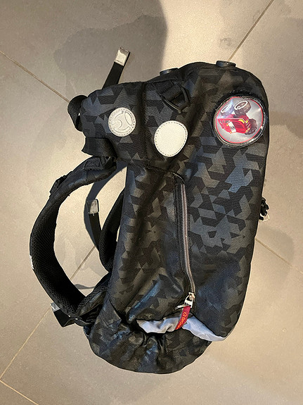 Sprayground Chenille Black Camo Shark Top Loader