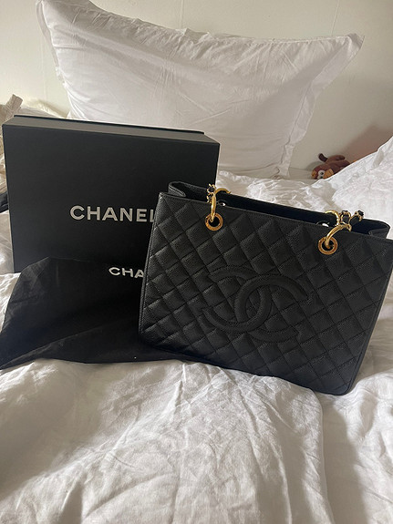 Chanel GST Black Caviar GHW