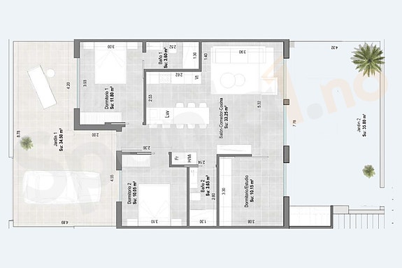 Plantegning bakkeplan