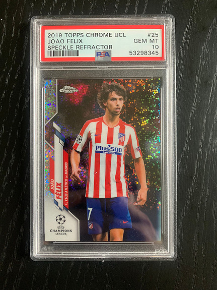 2019 Topps Chrome UCL Joao Felix 25 Speckle Refractor PSA 10-